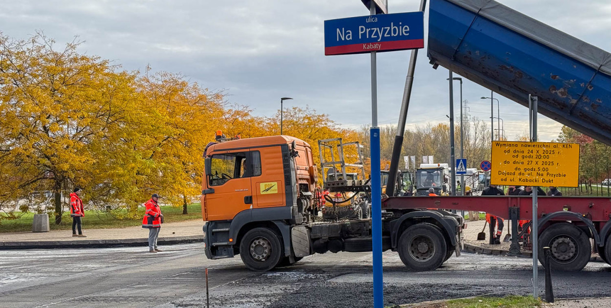 Ruszył remont al. KEN na Kabatach