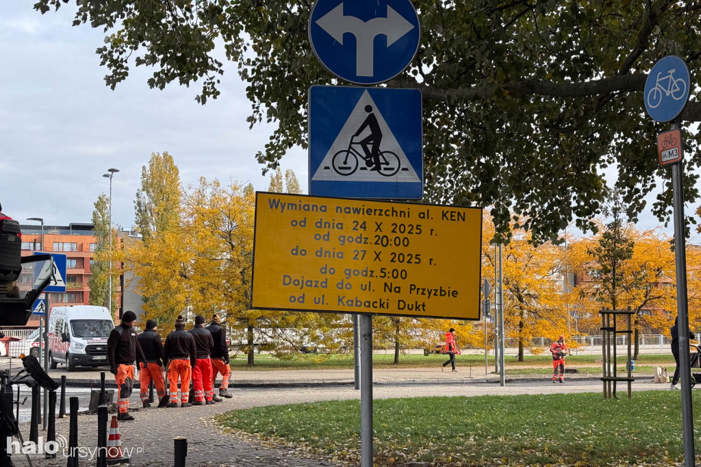 Ruszył remont al. KEN na Kabatach