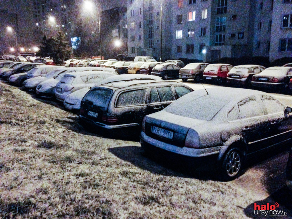 Spadł pierwszy śnieg! Ursynów (prawie) biały!