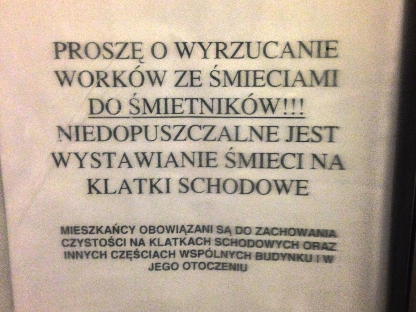 Apartament z miasta - kultura ze wsi. Problem ze śmieciami!