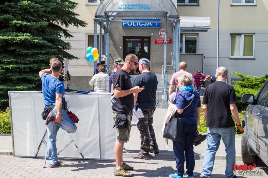 Ekipa filmowców na Ursynowie.
