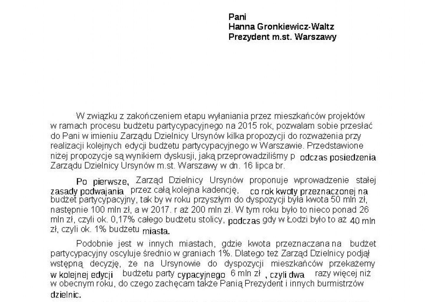 Dzielnica proponuje zmiany w zasadach Budżetu Partycypacyjnego