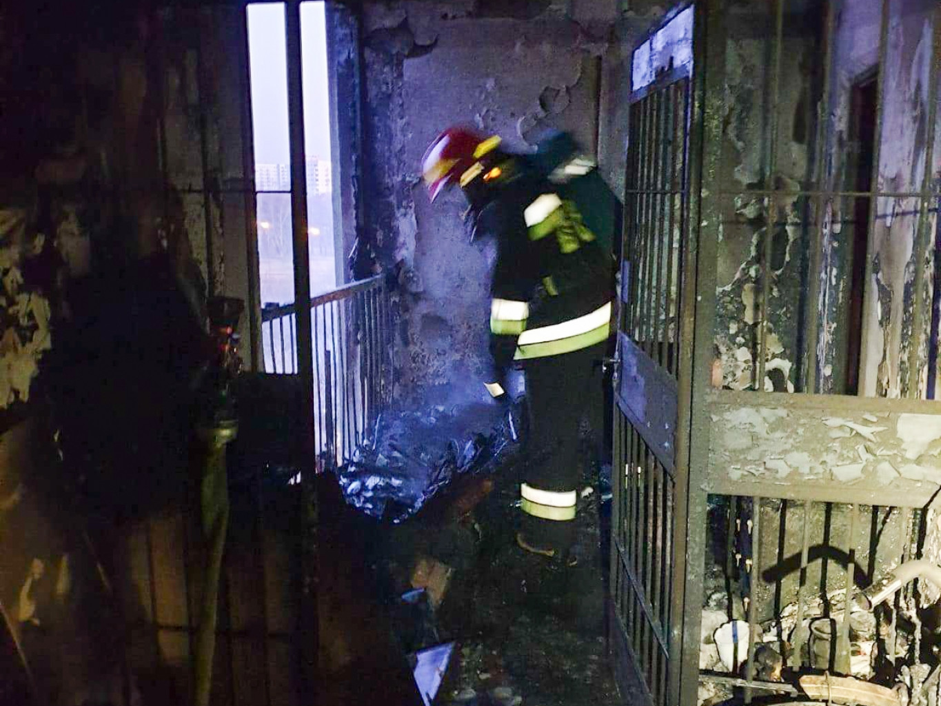 Pożar mieszkania przy Końskim Jarze