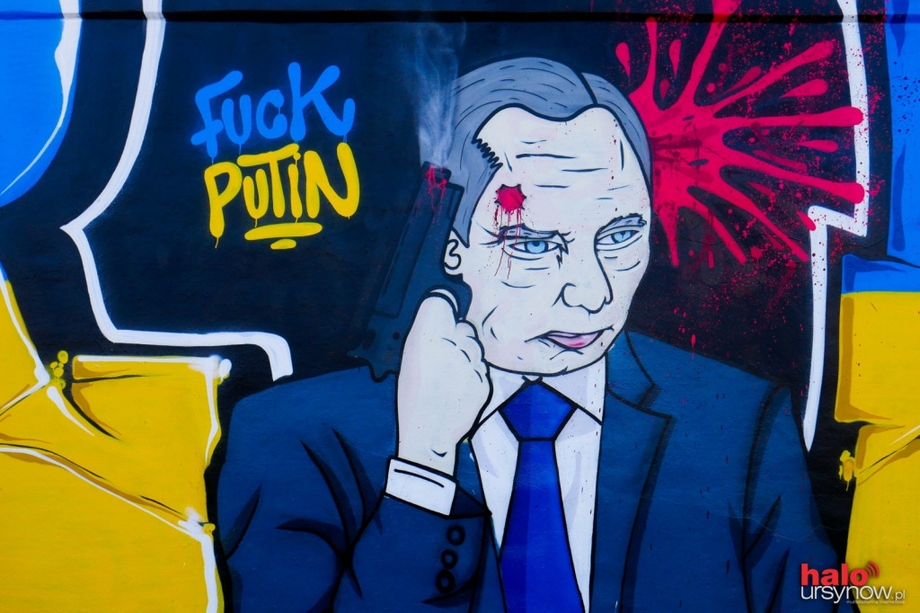Niesamowite graffiti dla Ukrainy na murze Wyścigów