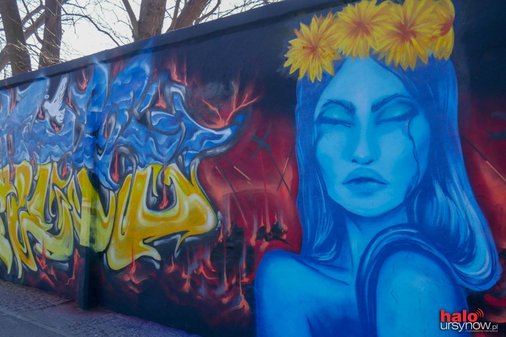 Niesamowite graffiti dla Ukrainy na murze Wyścigów