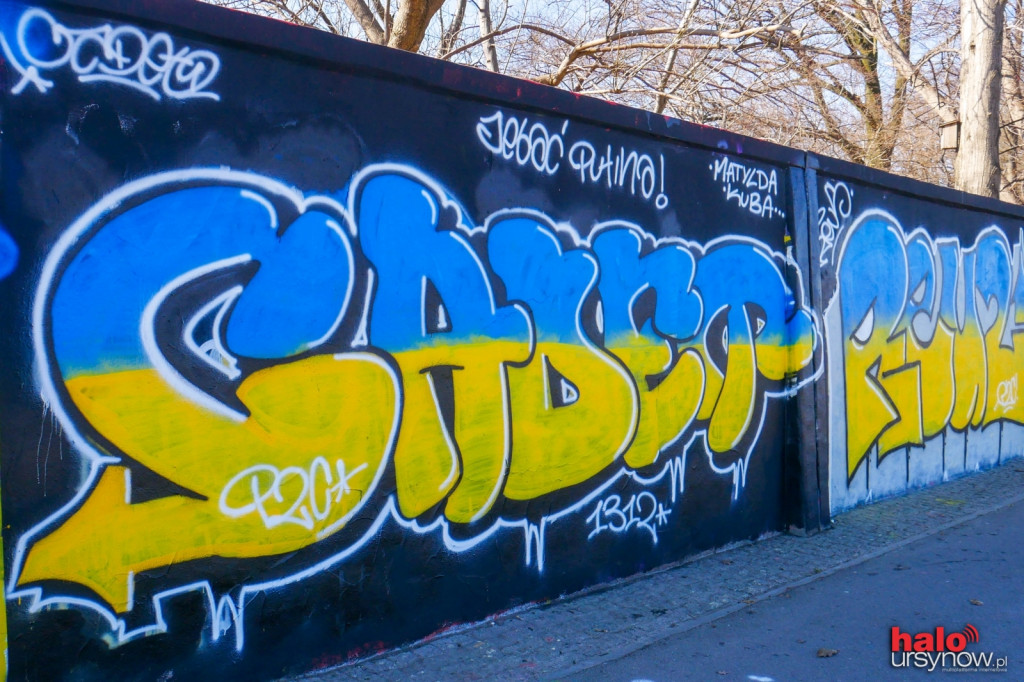 Niesamowite graffiti dla Ukrainy na murze Wyścigów