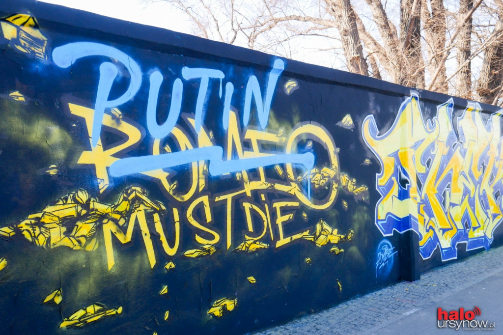 Niesamowite graffiti dla Ukrainy na murze Wyścigów