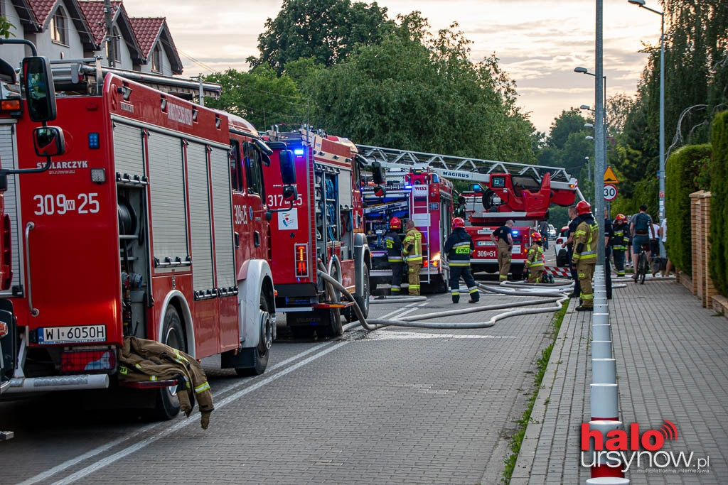 Pożar na Kabatach. Ogień strawił dach pustostanu FOTO