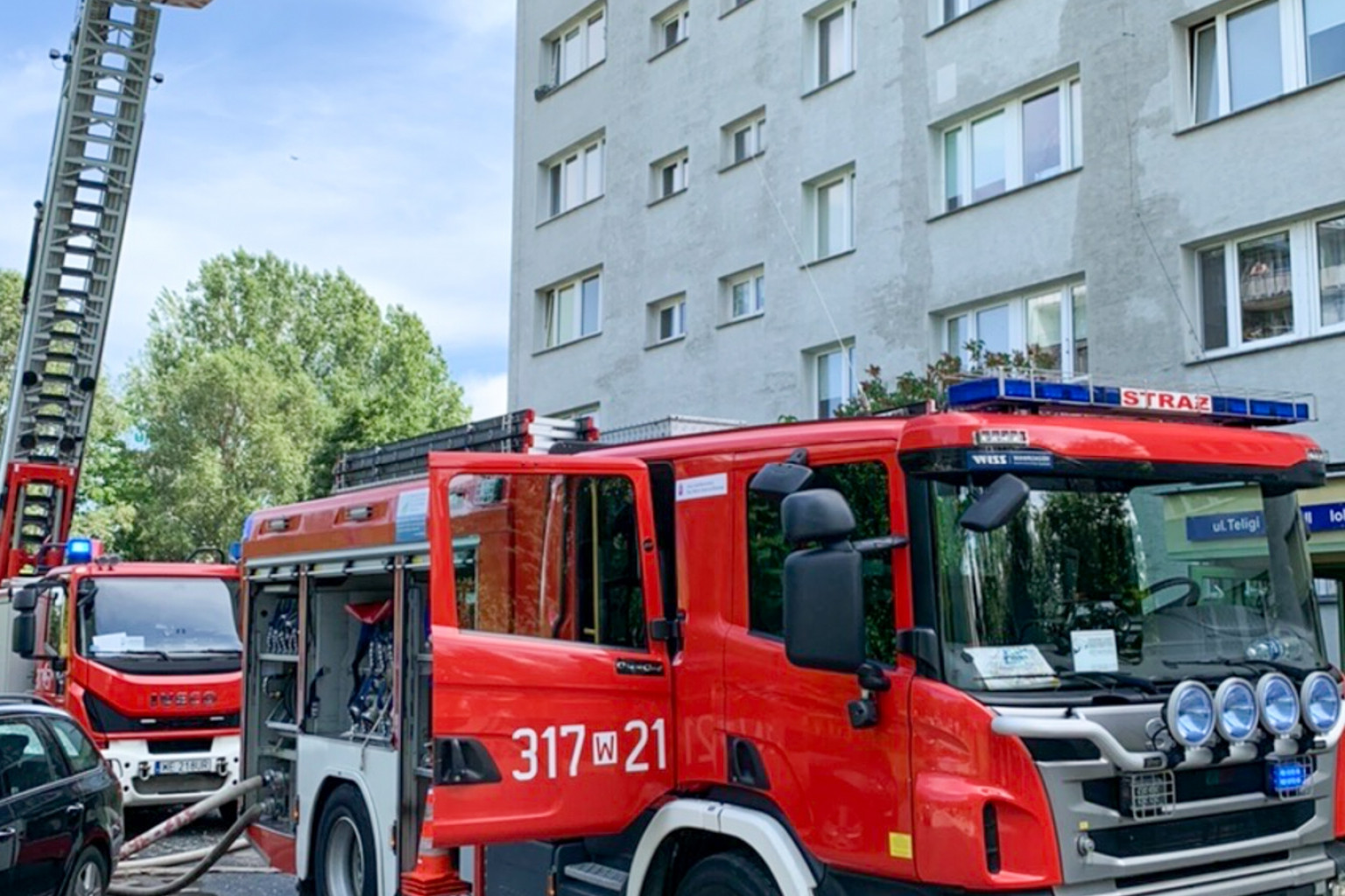 Eksplozja w bloku na Teligi. 