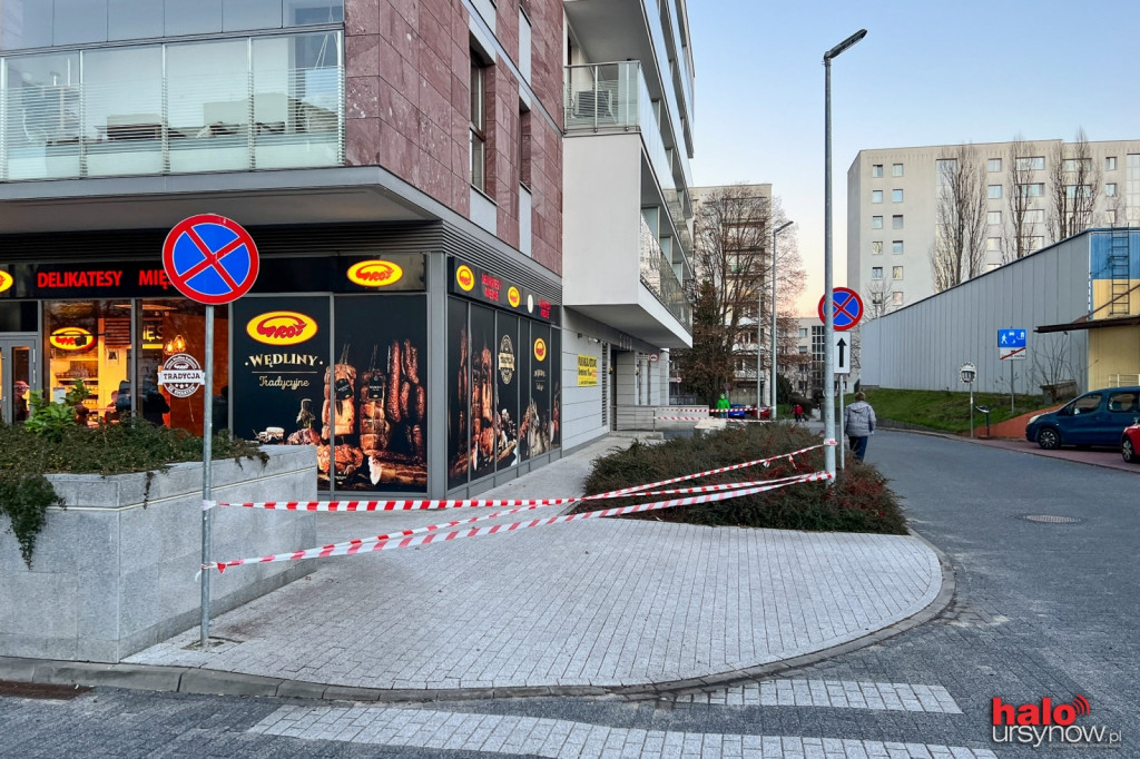 Ułamek elewacji spadł na przechodnia. Akcja strażaków na Dereniowej