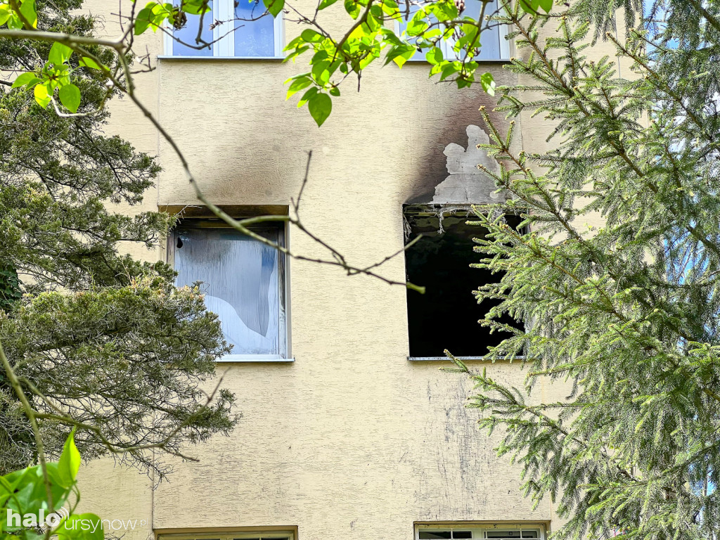 Pożar mieszkania na Hirszfelda
