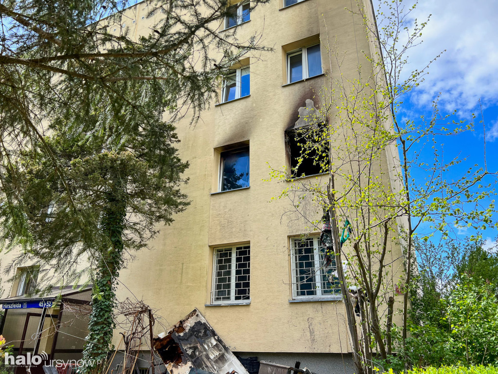 Pożar mieszkania na Hirszfelda