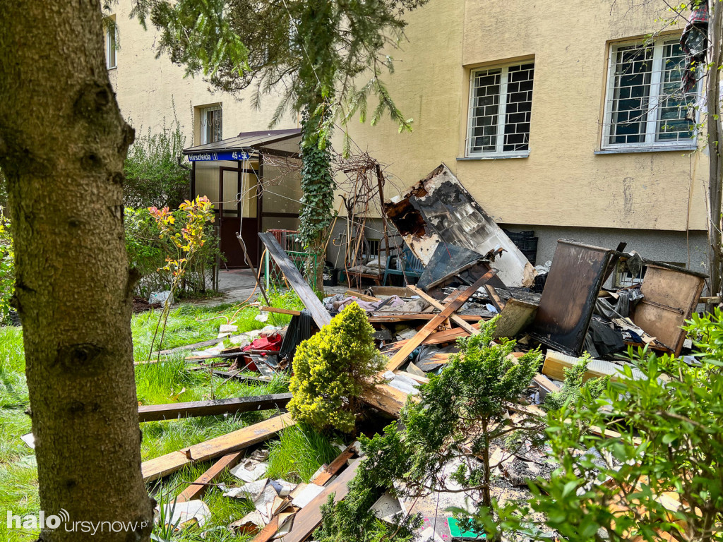 Pożar mieszkania na Hirszfelda