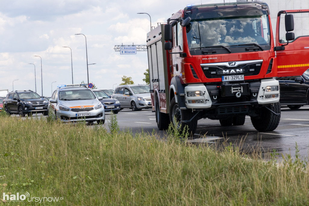 Pożar autobusu przy Rosoła
