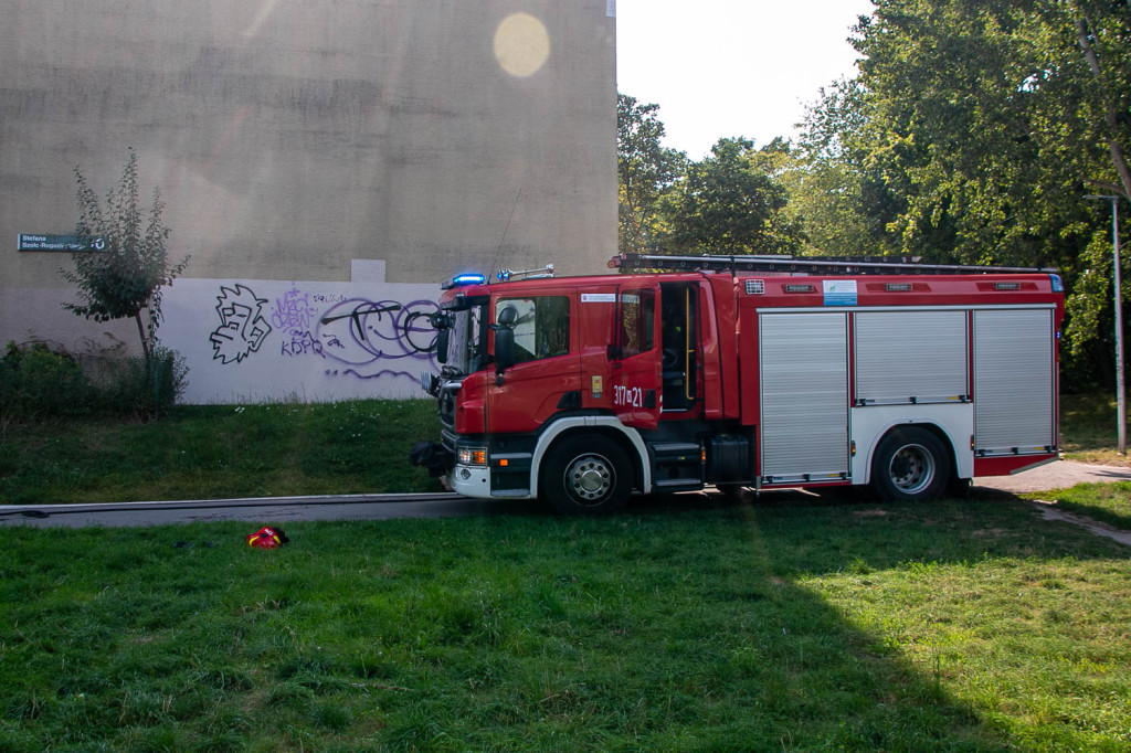 Pożar altanki przy Szolca-Rogozińskiego
