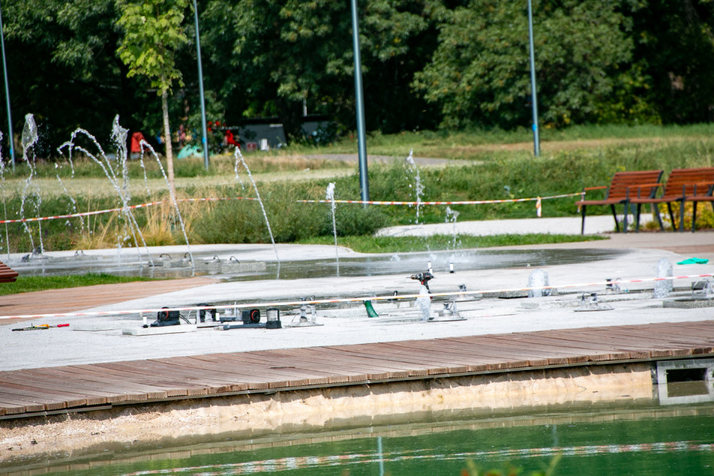 Trwa naprawa fontanny pod Kopą