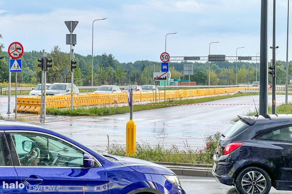 Korki po wypadku na zjeździe na POW