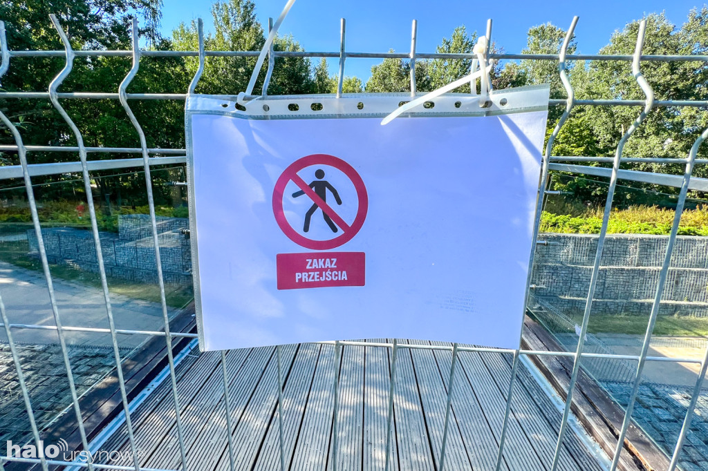 Mostek w parku Przy Bażantarni wyłączony z użytku!