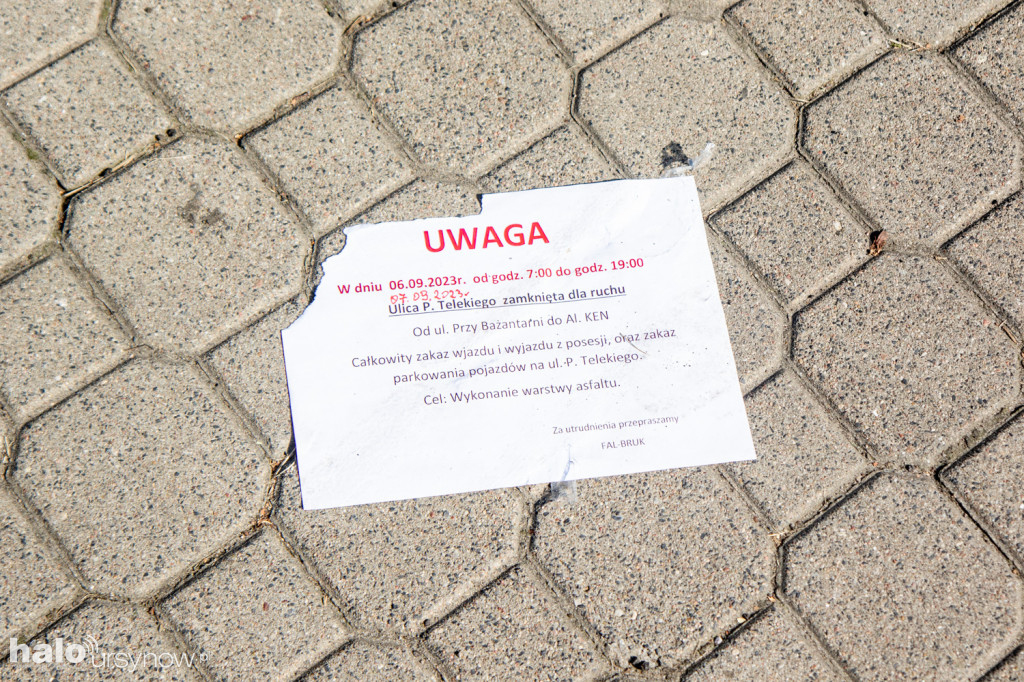 Ul. Pala Telekiego po pierwszym dniu remontu