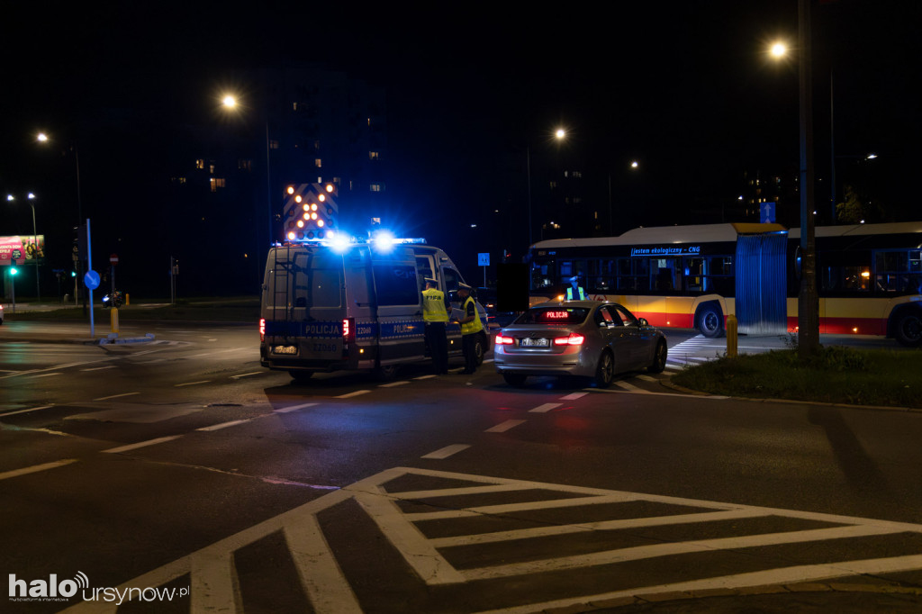 Kolizja autobusu z audi