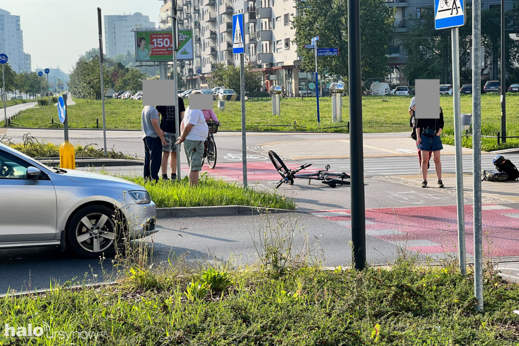 Potrącenie rowerzystki na Płaskowickiej