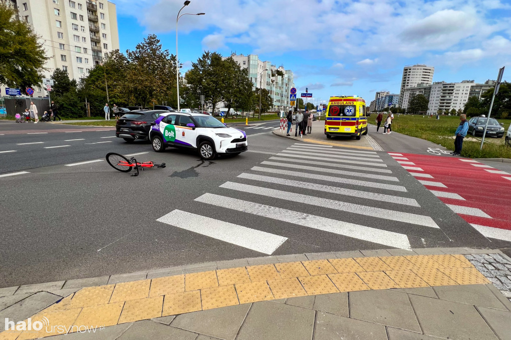 Wypadek na Płaskowickiej. Potrącony rowerzysta