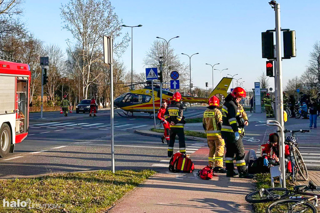 Potrącenie rowerzysty na Jeżewskiego