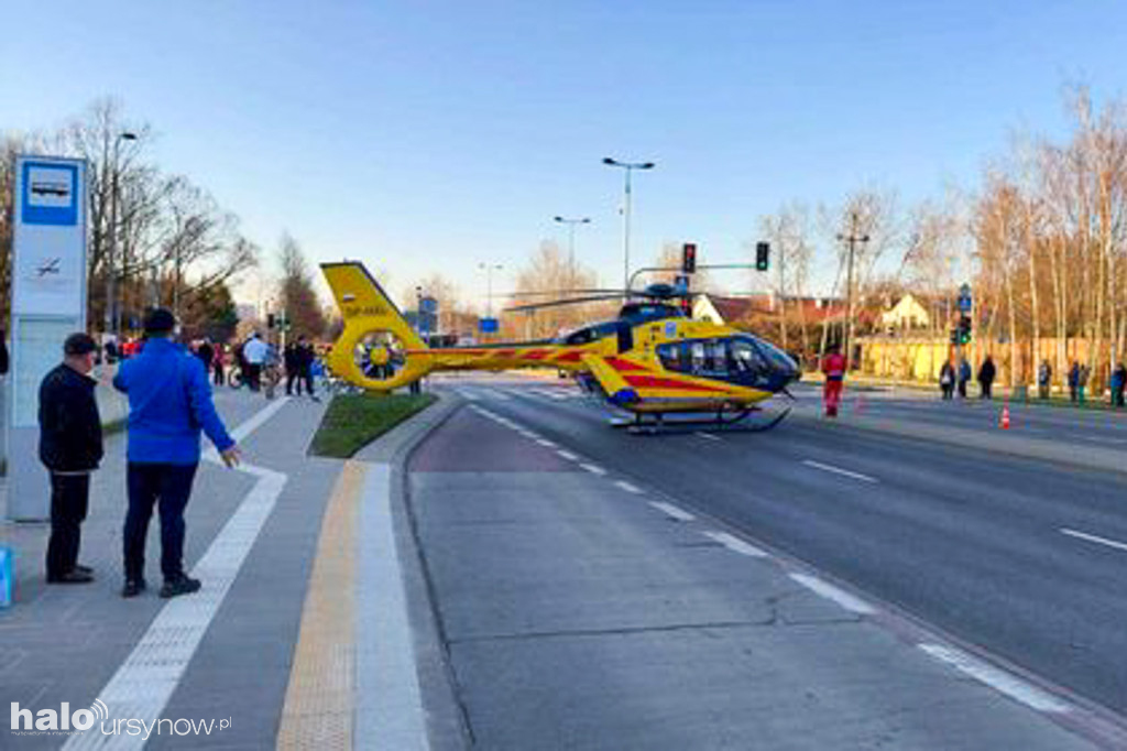 Potrącenie rowerzysty na Jeżewskiego