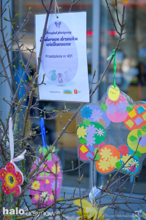 Wielkanocne drzewka zakwitły przed urzędem dzielnicy