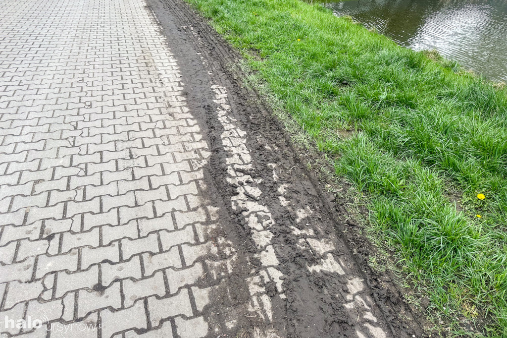 Zniszczone pobocza na ul. Pozytywki