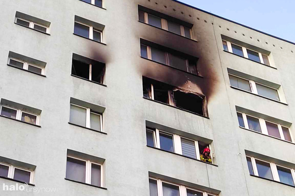 Pożar w wieżowcu na Strzeleckiego