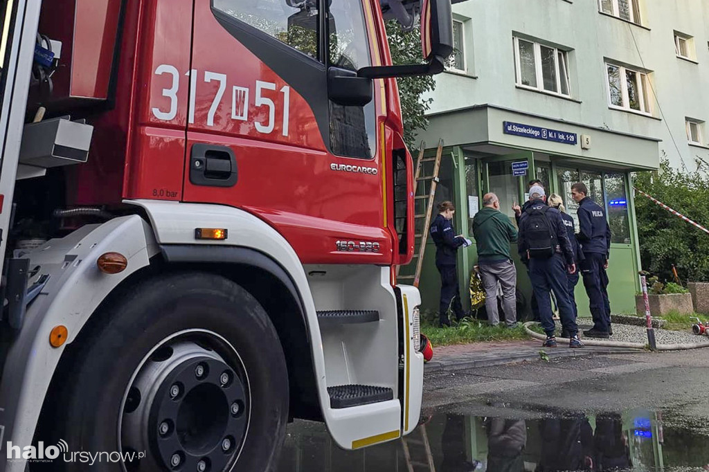 Pożar w wieżowcu na Strzeleckiego