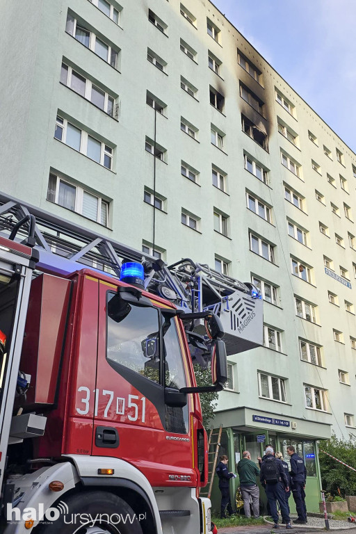 Pożar w wieżowcu na Strzeleckiego