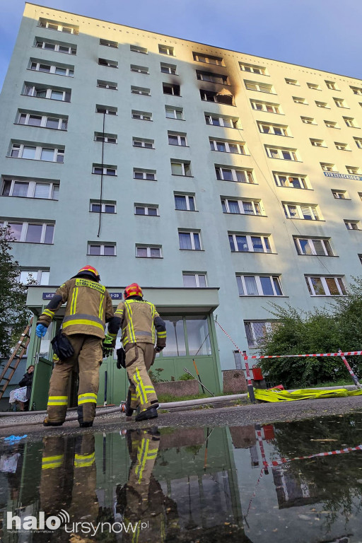 Pożar w wieżowcu na Strzeleckiego