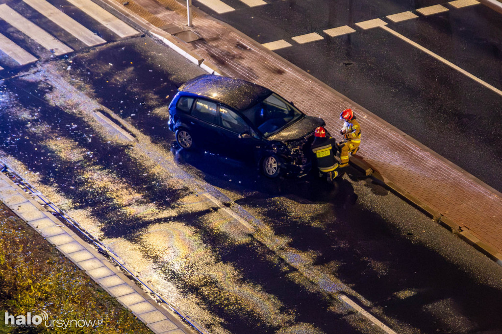 Wypadek na skrzyżowaniu alei KEN i Wasilkowskiego