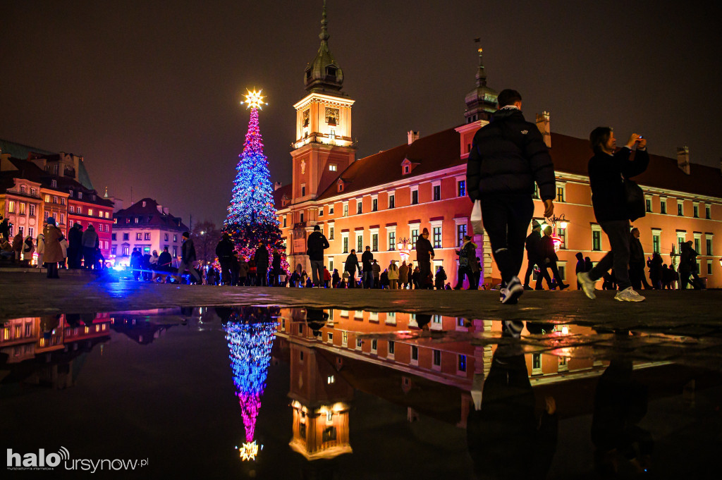 Rozbłysły choinka i iluminacja w centrum Warszawy