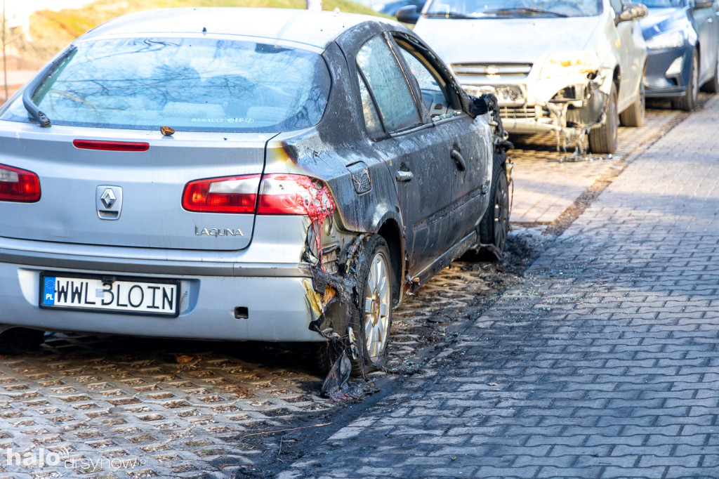 Pożar altanki. 9 aut uszkodzonych