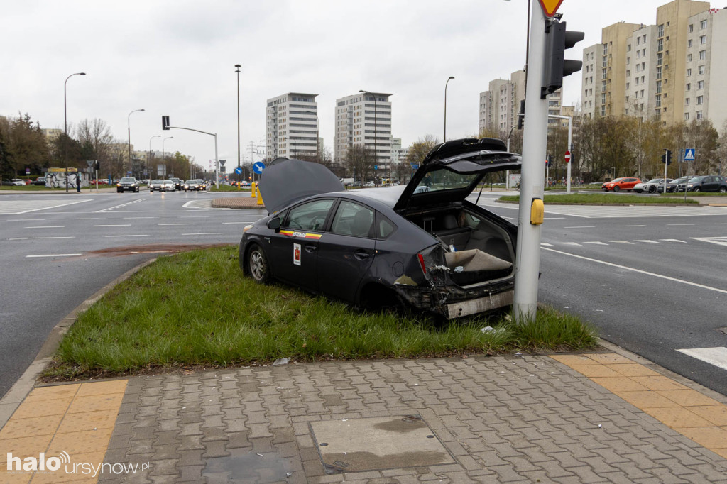 Wypadek na ursynowskim skrzyżowaniu
