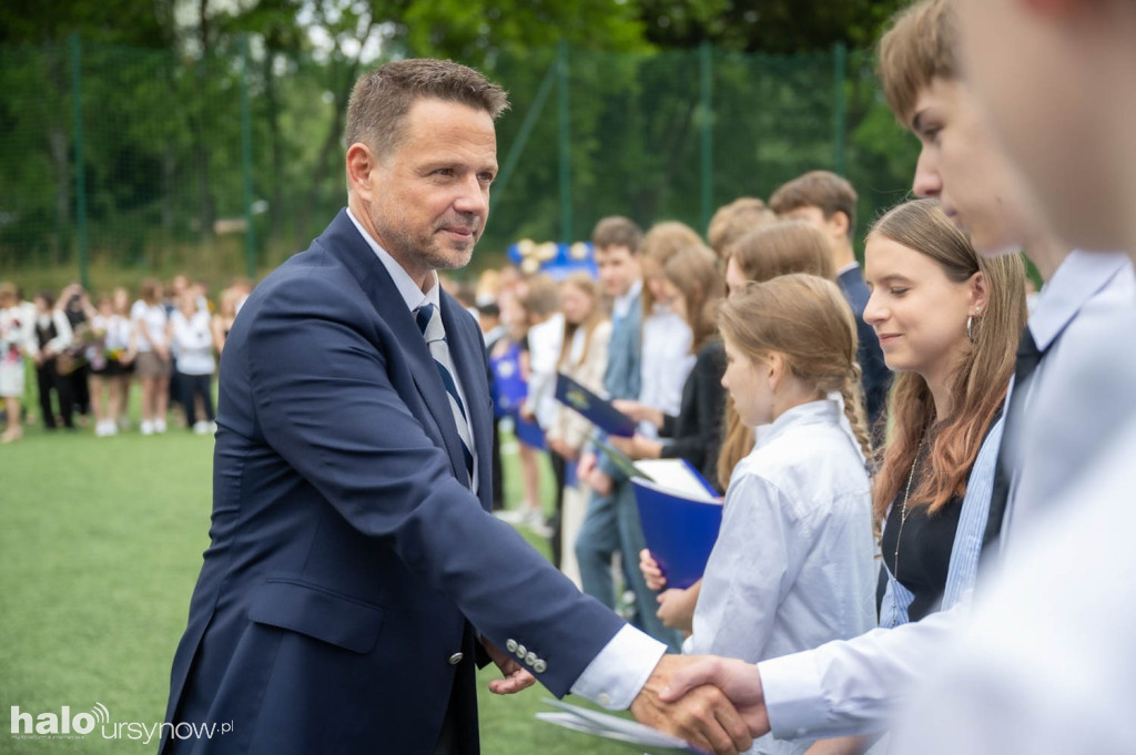 Prezydent Trzaskowski w szkole na Ursynowie