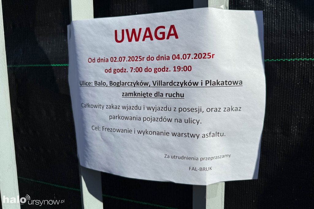 Trwa remont ulic na Kabatach