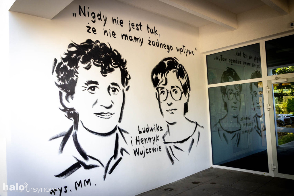 Mural Ludwiki i Henryka Wujców na Ursynowie