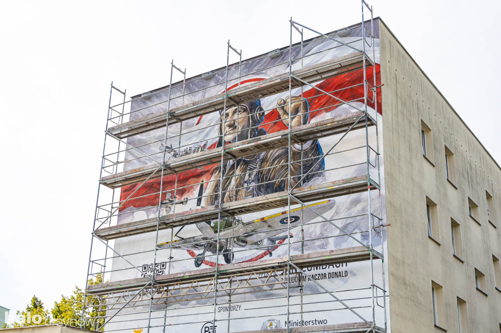 Mural z Janem Zumbachem na Ursynowie