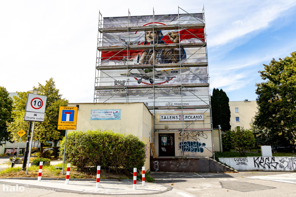 Mural z Janem Zumbachem na Ursynowie