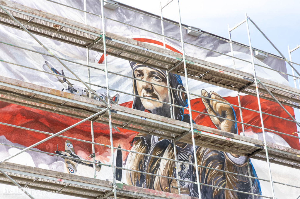 Mural z Janem Zumbachem na Ursynowie