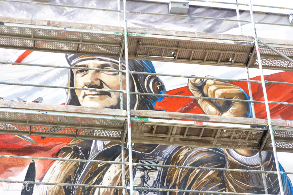 Mural z Janem Zumbachem na Ursynowie