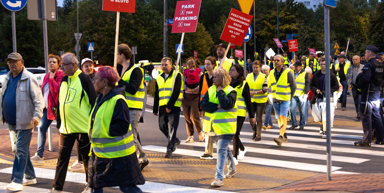 Protest mieszkańców osiedla Kazury