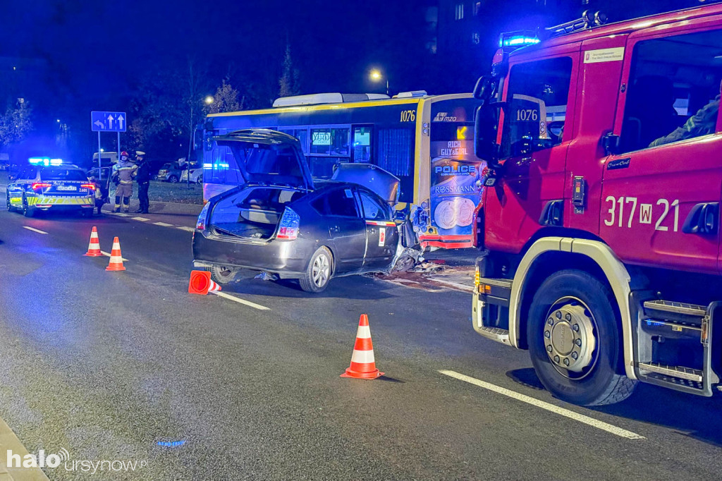 Wypadek na Rosoła na Ursynowie