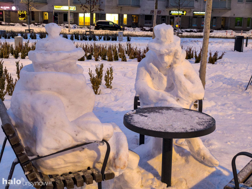 Rzeźby ze śniegu na Ursynowie. Zobacz!