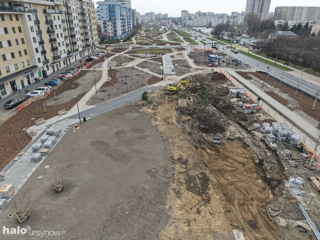 Budowa parku nad tunelem POW na Ursynowie