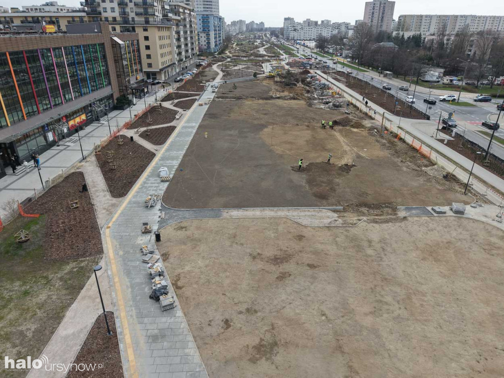 Budowa parku nad tunelem POW na Ursynowie